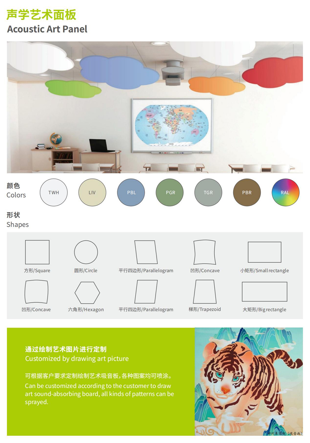 Panel de pared acústico