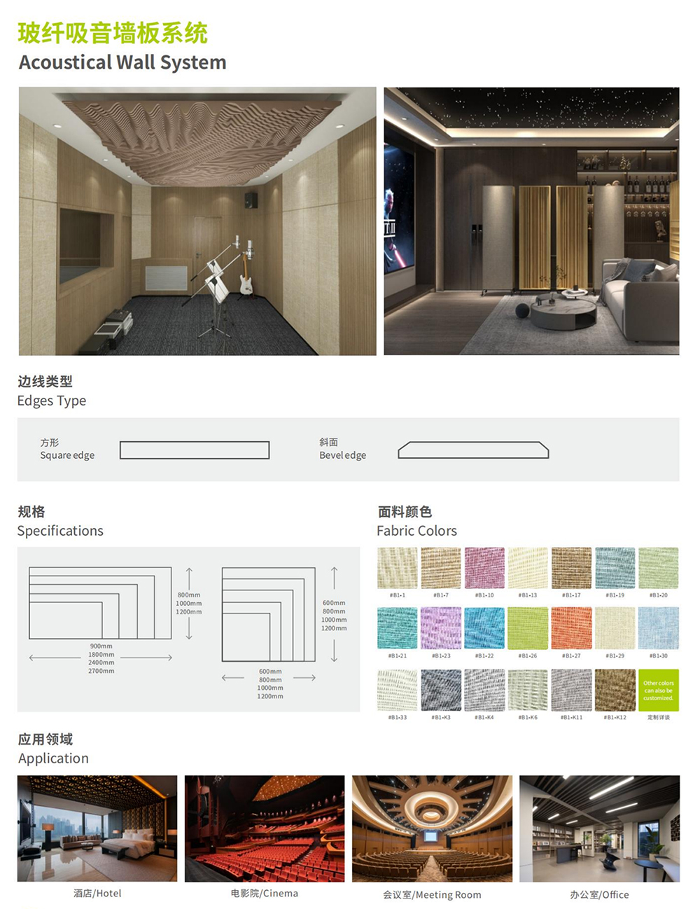 Panel de pared acústico